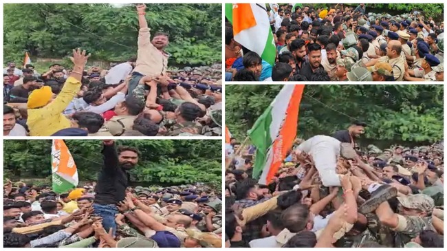 दुर्ग : युवा कांग्रेसियों ने दी सांकेतिक गिरफ्तारी, सैकड़ों कार्यकर्ताओं ने रैली निकालकर किया प्रदर्शन…
