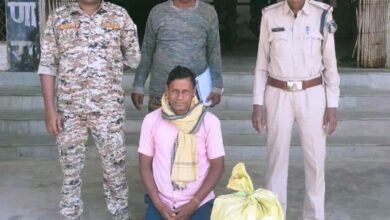 लैलूंगा :पुलिस की बड़ी कार्रवाई : 9 किलो गांजा जब्त, ओडिशा से तस्करी कर लाने वाला आरोपी गिरफ्तार