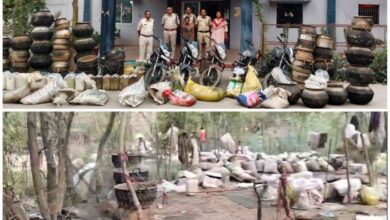 कोरबा : नाला किनारे अवैध महुआ शराब का गढ़ ध्वस्त, पुलिस ने 860 लीटर ज़ब्त कर मचाया तहलका…