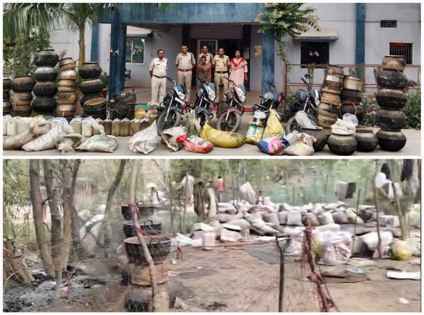 कोरबा : नाला किनारे अवैध महुआ शराब का गढ़ ध्वस्त, पुलिस ने 860 लीटर ज़ब्त कर मचाया तहलका…
