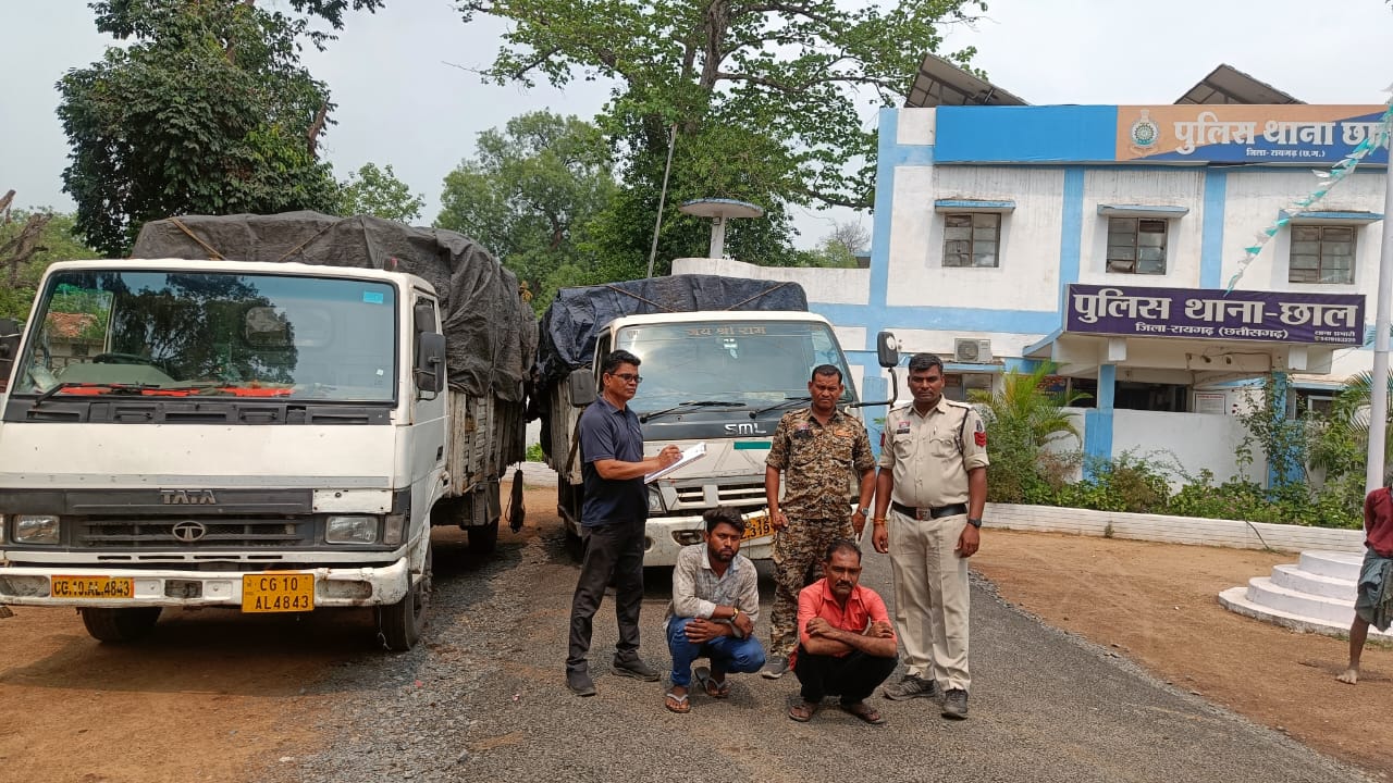 छाल पुलिस की बड़ी कार्रवाई : 77 क्विंटल अवैध स्क्रैप जब्त, दो वाहन ज़ब्त, आरोपी चालक गिरफ्तार…