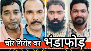 चोर गिरोह का भंडाफोड़, कई जिलो में चोरी की वारदात में शामिल चोर गिरफ्तार