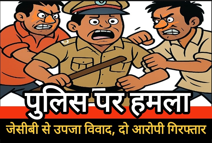 घर में घुसी जेसीबी से उपजा विवाद, पुलिस टीम पर हमला करने वाले सलाखों के पीछे