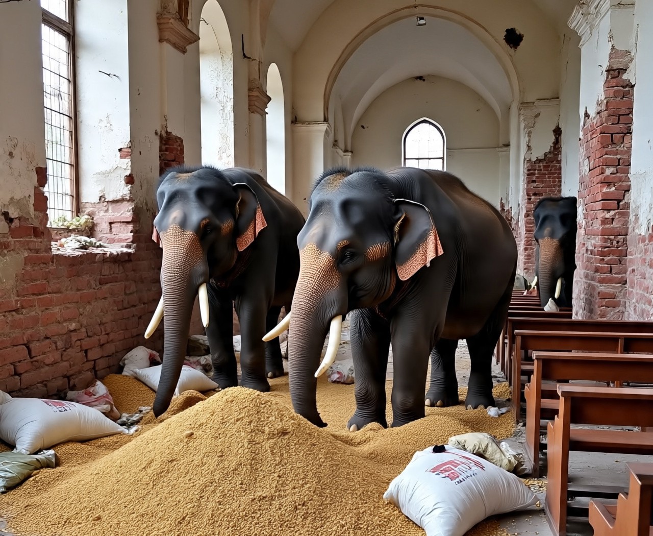 हाथियों का कहर : जशपुर में चर्च पर धावा, दीवारें टूटीं, खाद्यान्न खा गए… हाथियों का कहर : जशपुर में चर्च पर धावा, दीवारें टूटीं, खाद्यान्न खा गए…