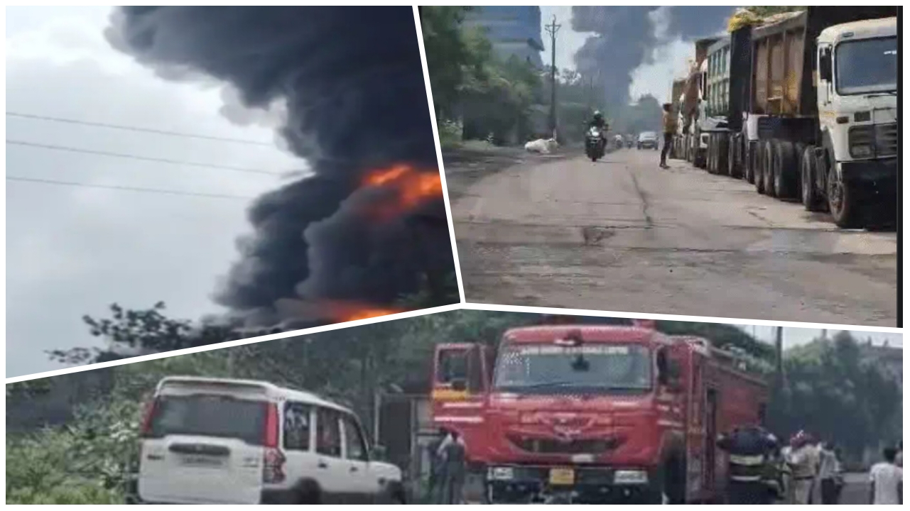 तेल फैक्ट्री का डंप यार्ड आग का धुआंधार मैदान बना – टायरों की राख में तब्दील हुई लाखों की सामग्री, बड़ा हादसा टला… तेल फैक्ट्री का डंप यार्ड आग का धुआंधार मैदान बना – टायरों की राख में तब्दील हुई लाखों की सामग्री, बड़ा हादसा टला…