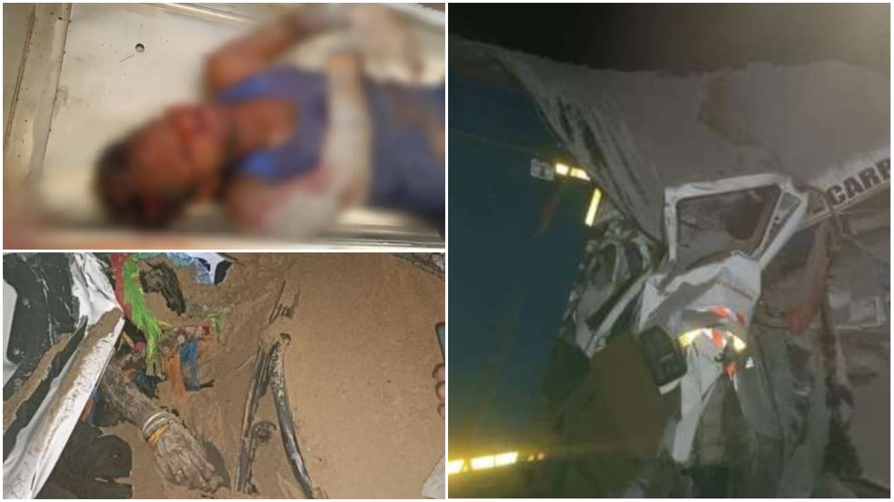 कुनकुनी ओवरब्रिज पर मौत की रफ्तार: दो हाइवा की आमने-सामने टक्कर, एक ड्राइवर की मौके पर मौत, दूसरा गंभीर घायल…