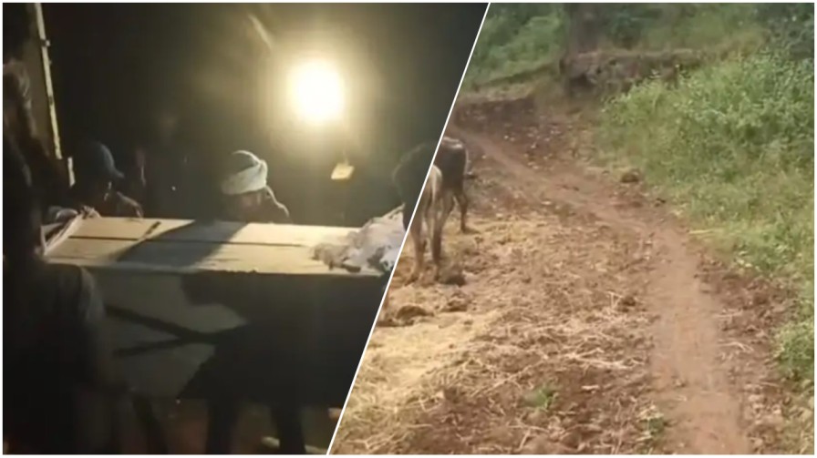 सड़क नहीं, दर्द का सफर!” सरगुजा में शव ढोते रहे ग्रामीण, 10 दिन में दो बार दोहराई गई त्रासदी… सड़क नहीं, दर्द का सफर!” सरगुजा में शव ढोते रहे ग्रामीण, 10 दिन में दो बार दोहराई गई त्रासदी…