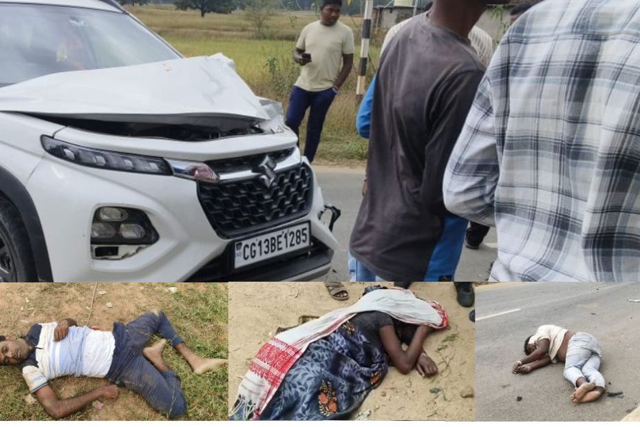 धरमजयगढ़ में तीन मौतों का हिट-एंड-रन कांड ; मंडल संयोजक के घर की कार लेकिन आरोपी अब भी “अज्ञात”!…किसे बचा रही पुलिस?…