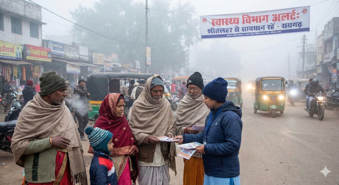 सावधान! रायगढ़ में कड़ाके की ठंड और शीतलहर का अलर्ट : स्वास्थ्य विभाग ने जारी की एडवाइजरी, इन बातों का रखें विशेष ध्यान…