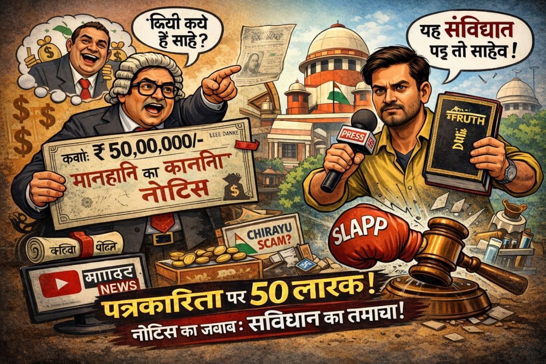 जशपुरिया ‘रात्रे’ का ‘अंधेरे’ में तीर : ₹50 लाख का नोटिस या पत्रकार का ‘मुँह फुलाने’ की फीस?…