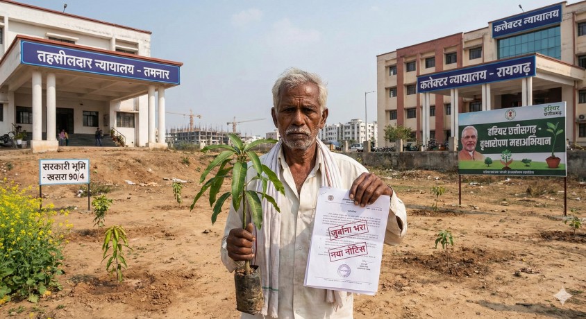 सिस्टम का ‘दोहरा चरित्र’ : शहर में भू-माफियाओं को ‘अभयदान’, गांव में पेड़ लगाने वालों पर ‘दोहरी मार’…