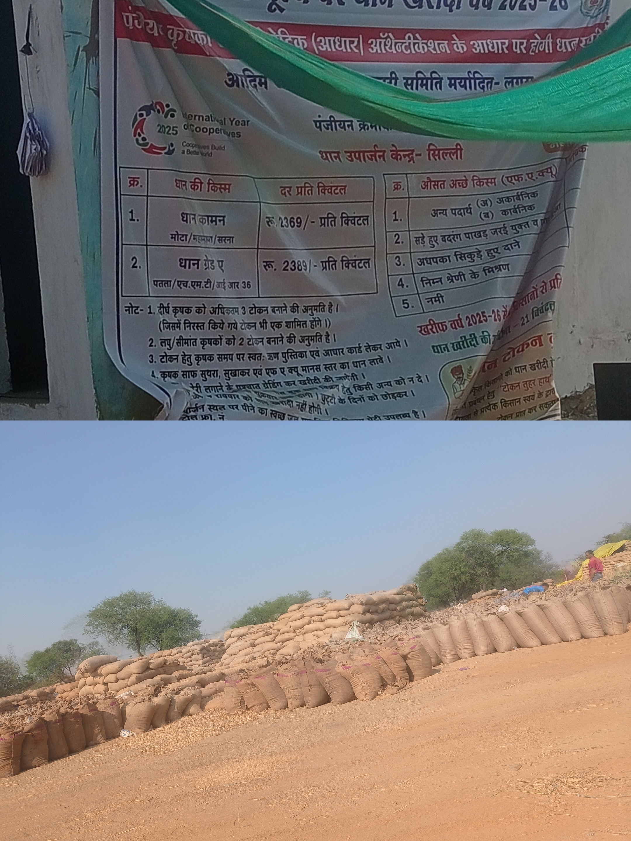 शिल्ली धान मंडी में भारी अनियमितता मंडी प्रभारी की लापरवाही से किसान बेहाल