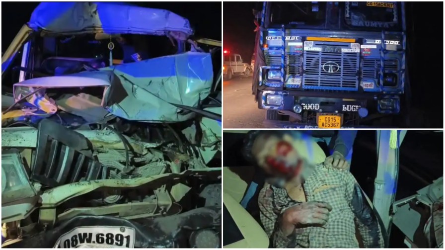 पत्थलगांव में भीषण सड़क हादसा : नशे में धुत बोलेरो चालक ने खड़ी ट्रक को मारी टक्कर, एक की मौत, दो जिंदगी और मौत के बीच झूल रहे…