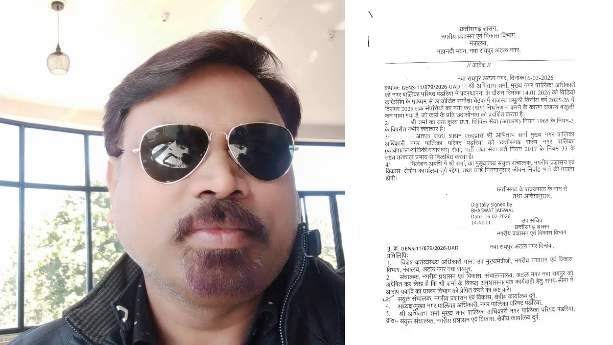 लापरवाही पर गिरी गाज : पंडरिया CMO अमिताभ शर्मा सस्पेंड, राजस्व वसूली में ढिलाई पड़ी भारी