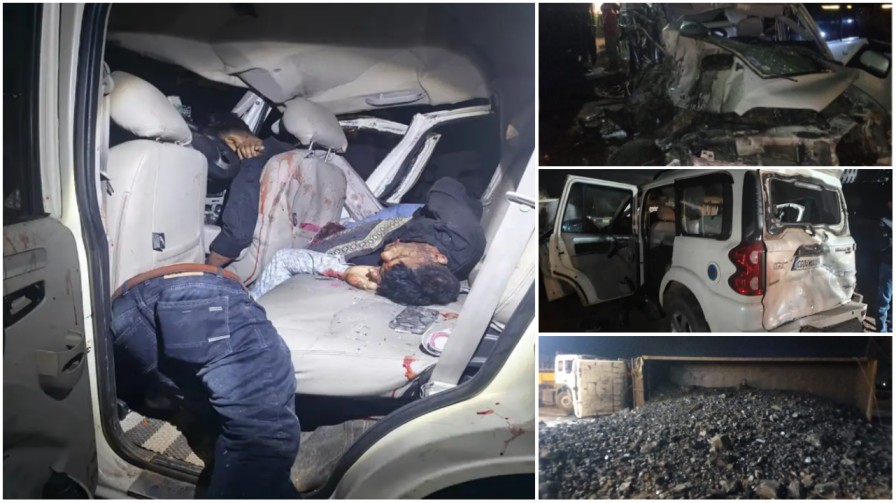 बिलासपुर में काल बनकर दौड़ा ट्रेलर: स्कॉर्पियो के उड़े परखच्चे, 4 दोस्तों की दर्दनाक मौत…