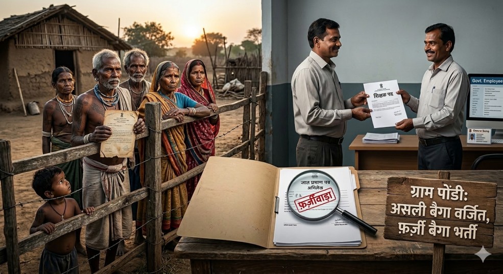 विशेष रिपोर्ट : बिलासपुर के पोंडी में ‘जाति’ की लूट! धीवर समाज ने ‘बैगा’ बनकर राष्ट्रपति के दत्तक पुत्रों का हक मारा…