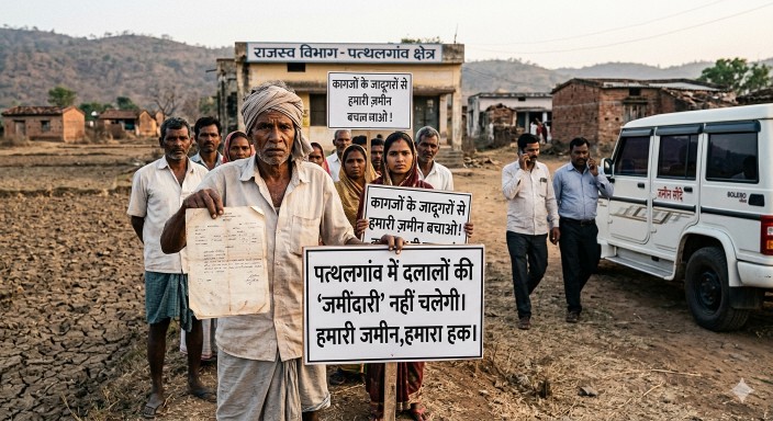 पत्थलगांव विशेष रिपोर्ट : “कागजों के जादूगरों” ने निगली गरीबों की जमीन, दलालों की ‘जमींदारी’ के आगे प्रशासन पस्त!