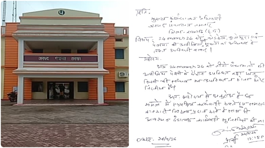 तमनार RTI मामला : अपीलीय पेशी से सचिव नदारद, अब ‘एकपक्षीय कार्रवाई’ और ‘जुर्माने’ की लटकी तलवार?…