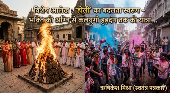 विशेष आलेख : ‘होली’ का बदलता स्वरूप – भक्ति की अग्नि से कलयुगी हुड़दंग तक की यात्रा…