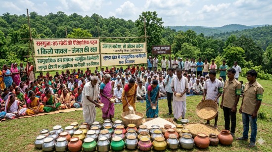 विशेष रिपोर्ट : सरगुजा के 85 गाँवों का ‘ग्रीन रिवोल्यूशन’, जहाँ मुट्ठी भर अनाज से बच रहे हैं जंगल…