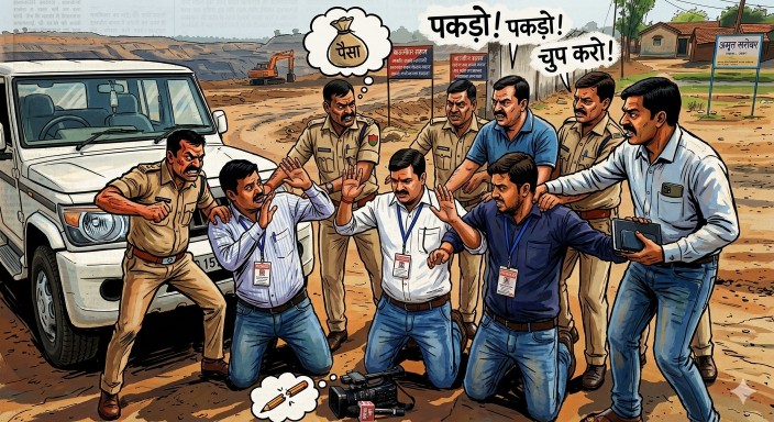 लोकतंत्र का गला घोंटने की कोशिश : सूरजपुर में सच दिखाने पर पत्रकारों को मिली ‘तालिबानी’ सजा… जाने पूरा मामला…