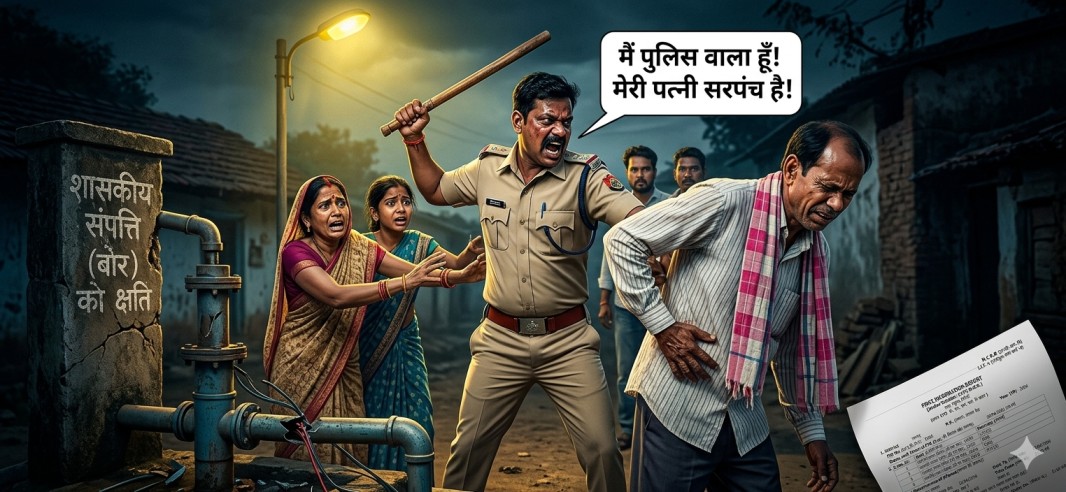 खाकी का रसूख या गुंडागर्दी? रायगढ़ में आरक्षक की ‘वर्दी’ हुई दागदार, बेबस ग्रामीण पर बरसाए डंडे, गांव की प्यास भी रोकी!… FIR दर्ज…