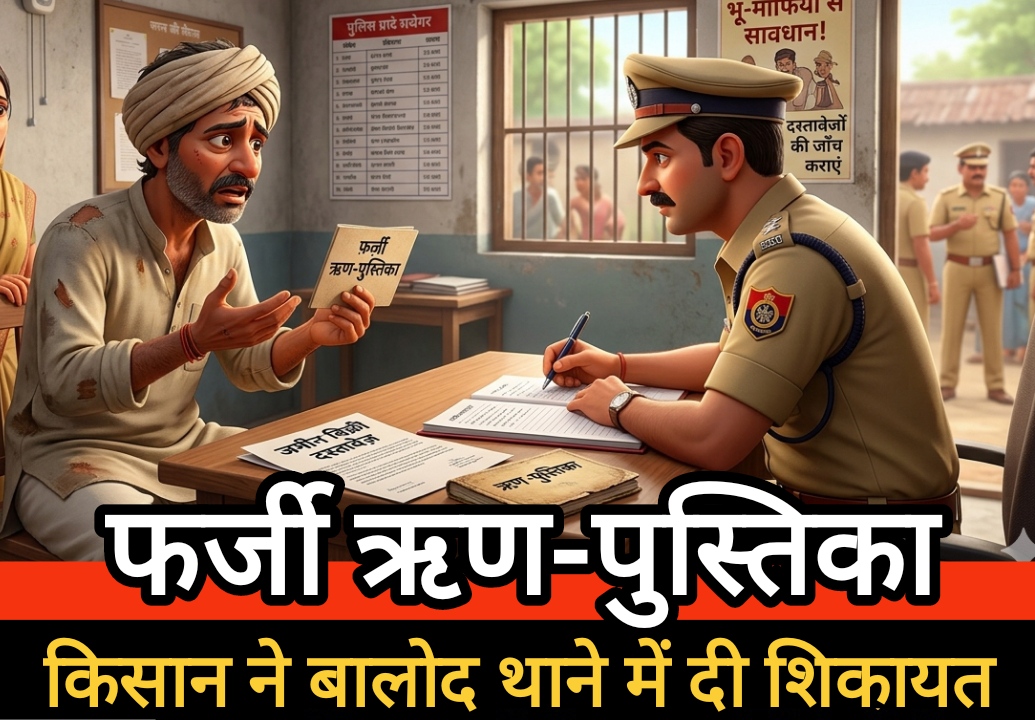 फर्जी ऋण-पुस्तिका व जमीन बिक्री की खबर से भय व्याप्त, किसान ने थाने में दी शिकायत फर्जी ऋण-पुस्तिका व जमीन बिक्री की खबर से भय व्याप्त, किसान ने थाने में दी शिकायत