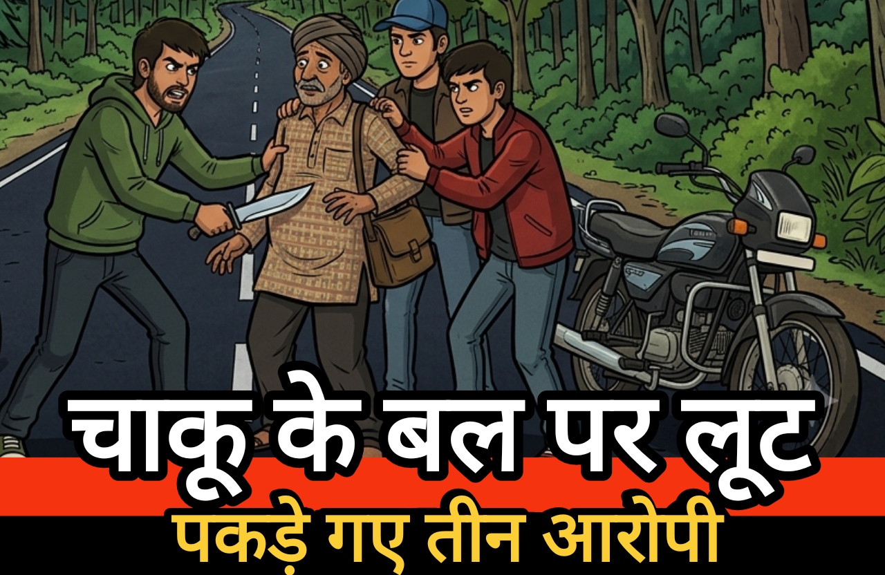 रानीमाई हर्राठेमा घाट में चाकू के बल पर लूट का पर्दाफाश — तीन आरोपी पकड़े गए