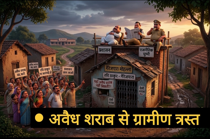 कुसुमकसा में अवैध शराब के कारोबार से ग्रामीण त्रस्त, प्रशासन व नेताओं की चुप्पी पर फूटा गुस्सा