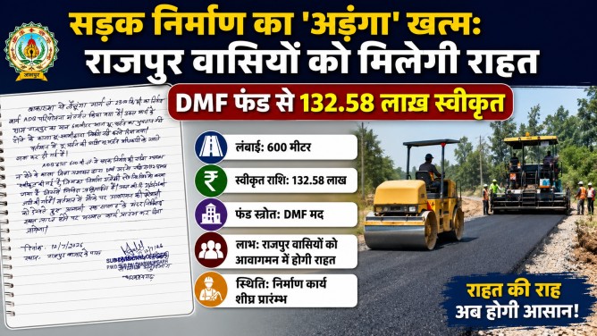 सड़क निर्माण का ‘अड़ंगा’ खत्म : राजपुर वासियों को मिलेगी राहत, DMF फंड से 132.5 लाख स्वीकृत…