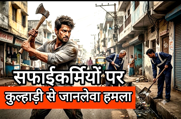 डौण्डी में सफाईकर्मियों पर कुल्हाड़ी से जानलेवा हमला : डौंडी पुलिस ने आरोपी को लिया हिरासत में
