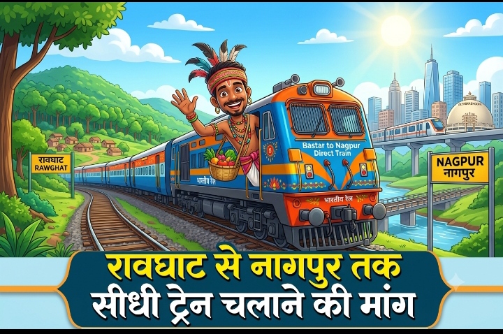 रावघाट से नागपुर तक सीधी ट्रेन चलाने की मांग : बस्तर के आदिवासियों, व्यापारियों और युवाओं के लिए खुलेगी नई राह