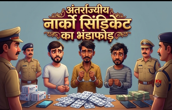 अंतर्राज्यीय नार्को सिंडिकेट का भंडाफोड़, उड़ीसा से लाई जा रही 1,500 प्रतिबंधित टैबलेट के साथ तीन तस्कर गिरफ्तार