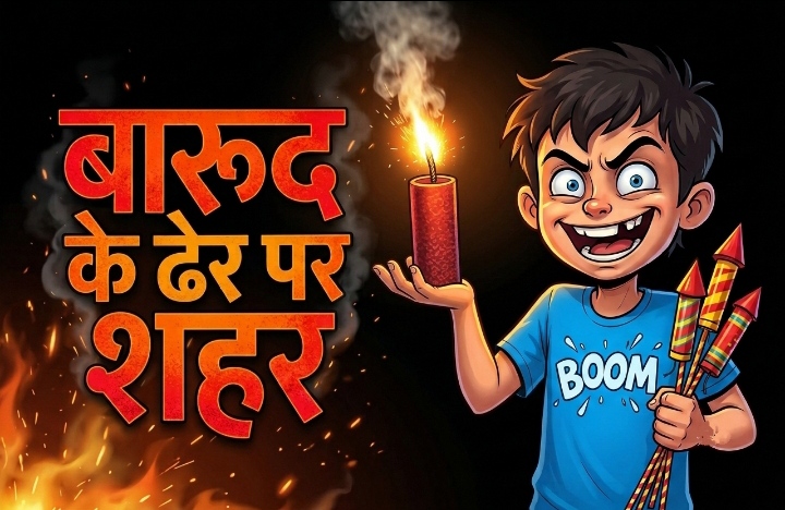 सुरक्षा ताक पर : शहर में खुले बाजार के बीच पटाखों की बिक्री व अवैध भंडारण, बारूद के ढेर पर शहर